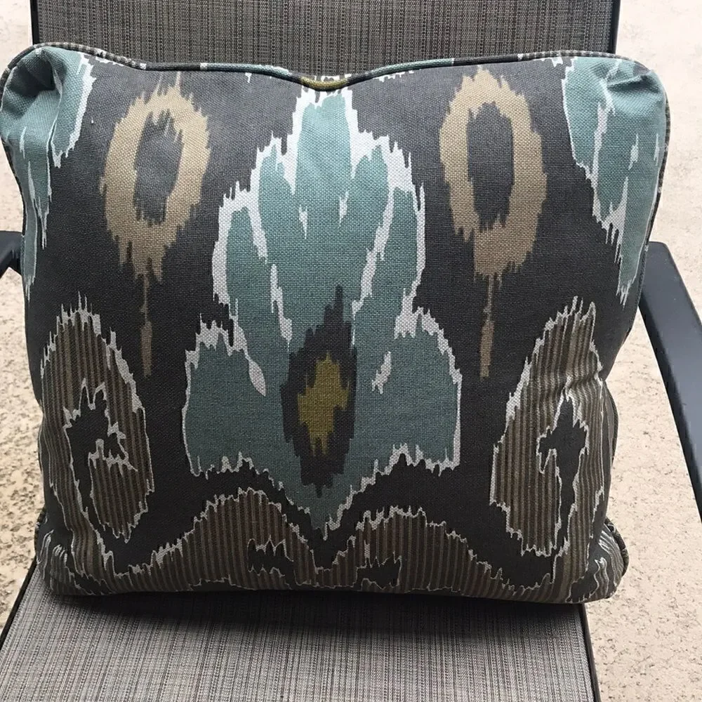 Throw Pillow - NWOT - Blue Green/Brown